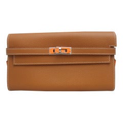 Hermes Gold Epsom Kelly Wallet - PHW - 2009 **NEU:: NIE GETRAGEN
