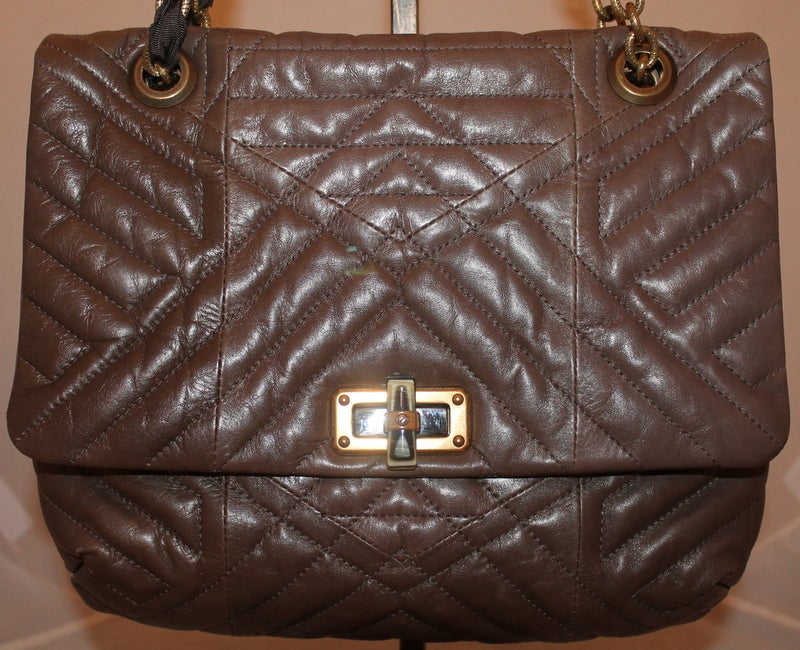 Lanvin Brown Happy Medium Handbag - GHW This bag is in almost new condition and is currently still in stores. Retail is $2,500. 

Measurements:
Width 12