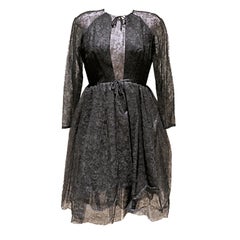 Vintage Sarmi Black Lace Cocktail Dress-Sz 6 Circa 50's