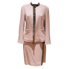 Dolce and Gabanna Pink Tweed Skirt Suit - Sz 8