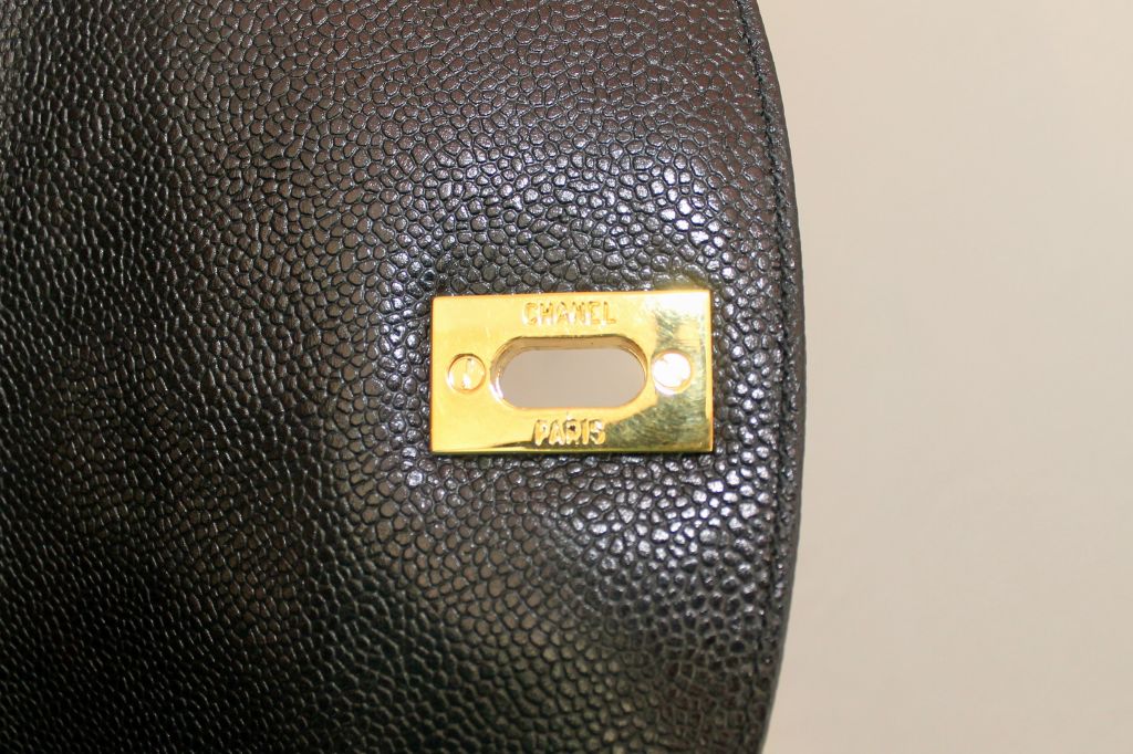 Vintage Chanel Black Caviar Leather Backpack at 1stDibs