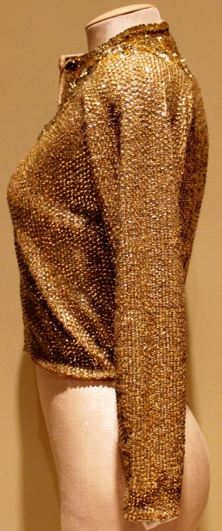 sequin cardigan gold