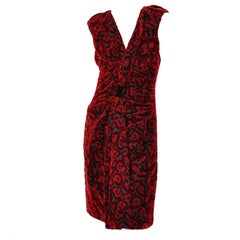 Prada Red Velvet Dress