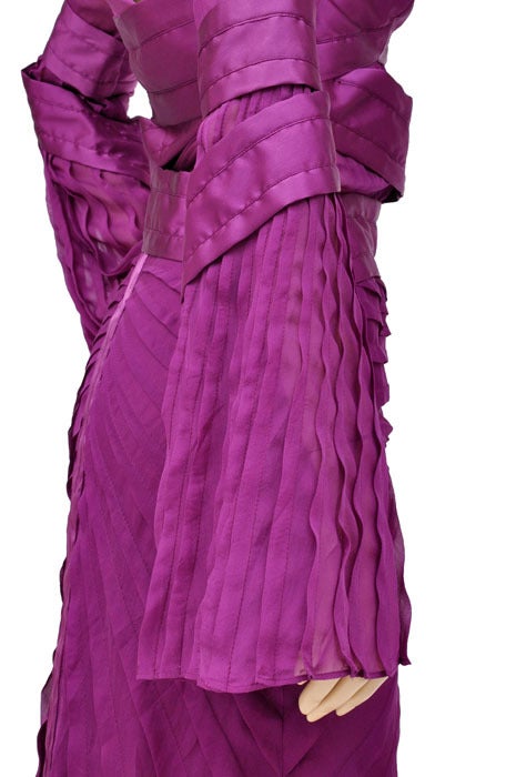 F/W 2004 TOM FORD for GUCCI PLEATED SILK DRESS For Sale at 1stDibs
