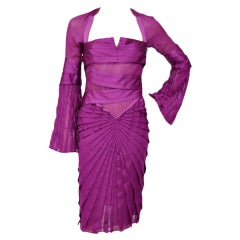 F/W 2004 TOM FORD for GUCCI PLEATED SILK DRESS 8