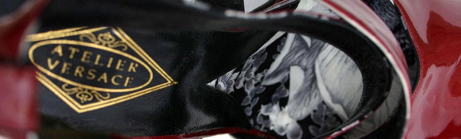 atelier versace patent leather gogo boots