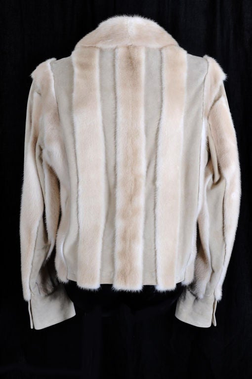 GIANNI VERSACE COUTURE MEN'S LEATHER AND MINK FUR JACKET 1