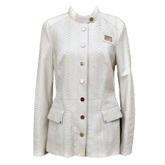 New GIANNI VERSACE COUTURE WHITE PYTHON JACKET 3