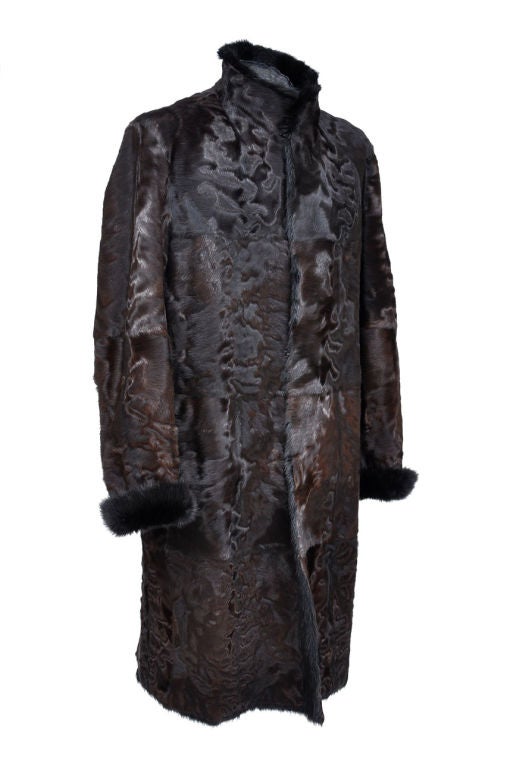 Tom Ford for Gucci men's persian lamb and mink fur coat at 1stDibs ...
