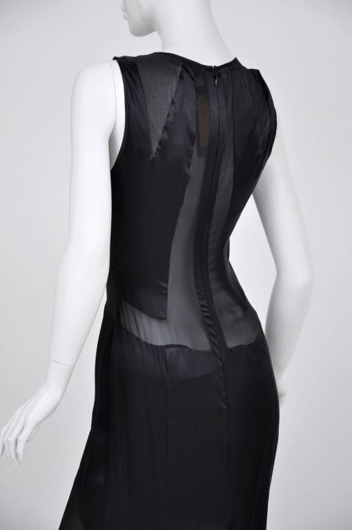 Versace black chiffon silk gown 2