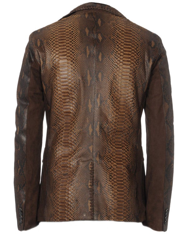 Brand new Roberto Cavalli Genuine Python Skin Men's Blazer.


This amazing jacket beautifully blends the tradition of luxury with modern chic. It combines clean lines and luxurious python skin. A perfect, modern rendition of a timeless
