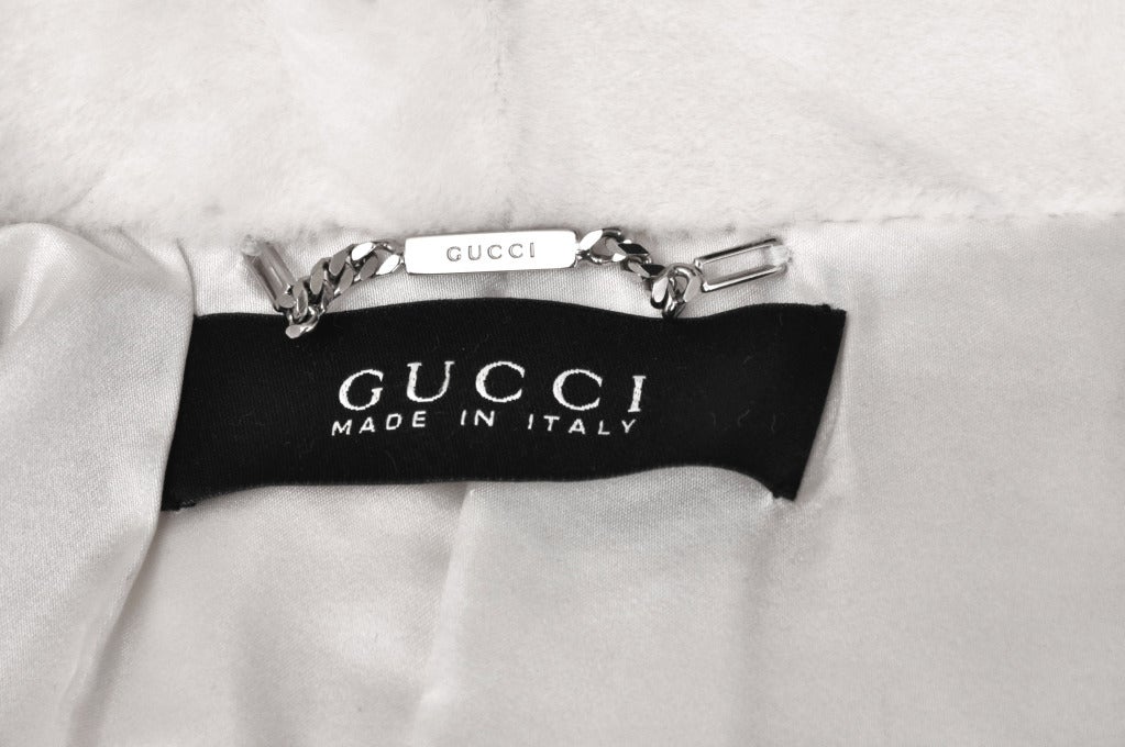 Women's $14K Tom Ford for Gucci White Sheared Mink Fur Blazer