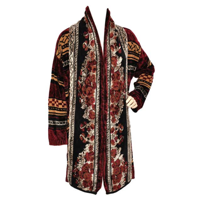 JEAN PAUL GAULTIER MAILLE FEMME CHENILLE COAT at 1stDibs