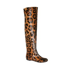 New Giuseppe Zanotti Leopard Print Pony Boots