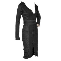 Tom Ford For Gucci Black Pleated Silk Dress, F / W 2004 
