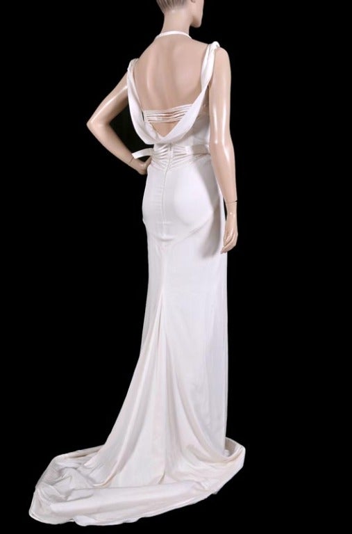 TOM FORD for GUCCI LONG WHITE SILK DRESS 1