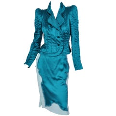 TOM FORD for YVES SAINT LAURENT PAGODA JACKET AND SKIRT 8