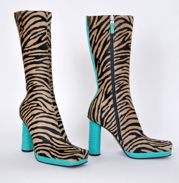 versace snake boots