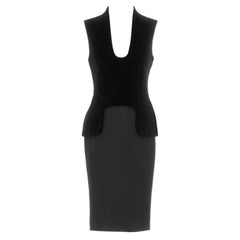 ALEXANDER MCQUEEN Black Velvet Bodice Dress SUPER MODEL's choice 44 - 8