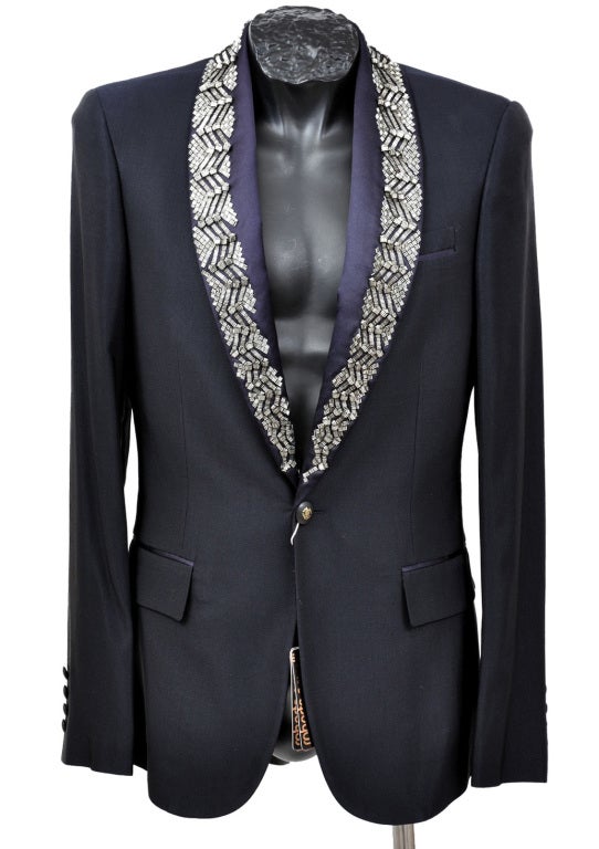 Men's ROBERTO CAVALLI EMBELLISHED WOOL/SILK SUIT from AD CAMPAIGN