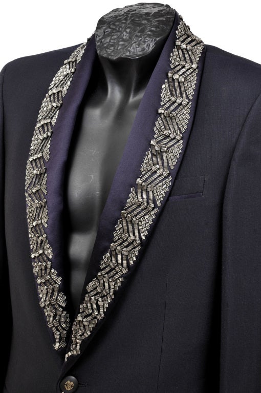 ROBERTO CAVALLI EMBELLISHED WOOL/SILK SUIT from AD CAMPAIGN 4
