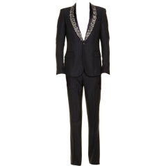 ROBERTO CAVALLI EMBELLISHED WOOL/SILK SUIT from AD CAMPAIGN