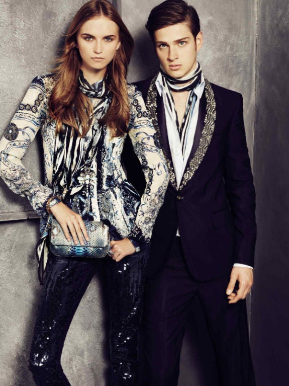 ROBERTO CAVALLI EMBELLISHED WOOL/SILK SUIT from AD CAMPAIGN 7