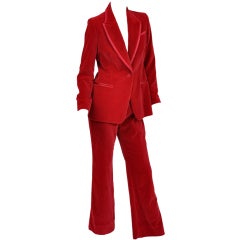Tom Ford for Gucci Iconic Red Velvet Tuxedo Suit 1