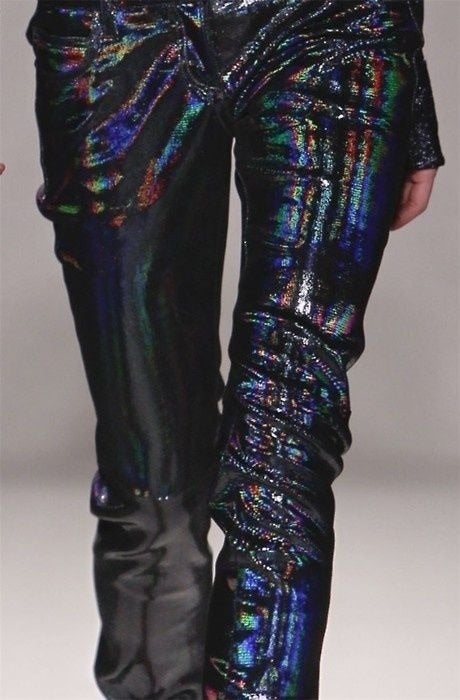 balmain holographic pants