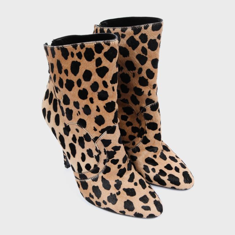 Giuseppe Zanotti for Balmain Leopard-Print Ankle Boots 1