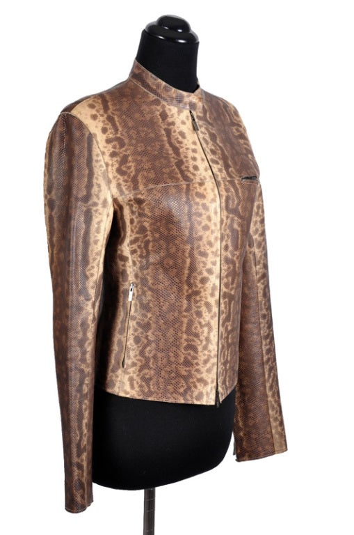 TOM FORD for GUCCI KARUNG LIZARD LEATHER JACKET at 1stDibs | lizard ...