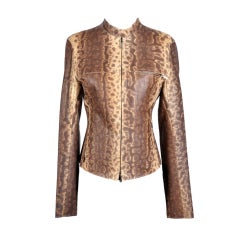 Retro TOM FORD for GUCCI KARUNG LIZARD LEATHER JACKET