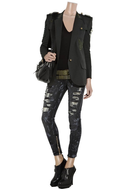 Women's BALMAIN Cotton-canvas studded military blazer NICOLE owns too!