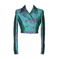 New EMILIO PUCCI PALM PRINT SILK JACKET