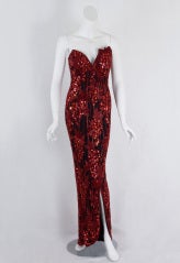 Bob Mackie "Grapes" Beaded Gown, 1989