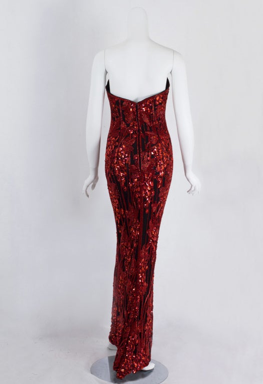 Bob Mackie "Grapes" Beaded Gown, 1989