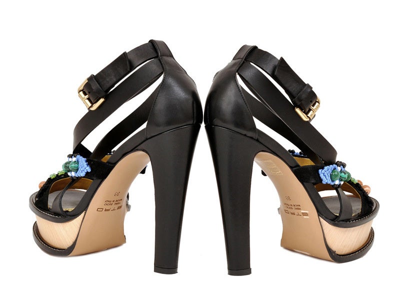 ETRO EMBELLISHED PLATFORM SANDALS 1