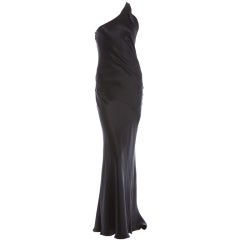 S/S 2000 Tom Ford for Gucci Black Silk Gown