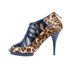 New OSCAR DE LA RENTA PONYSKIN ANKLE BOOTS 10