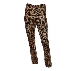 Gianni Versace Tiger-print ponyskin pants Catherine owns too