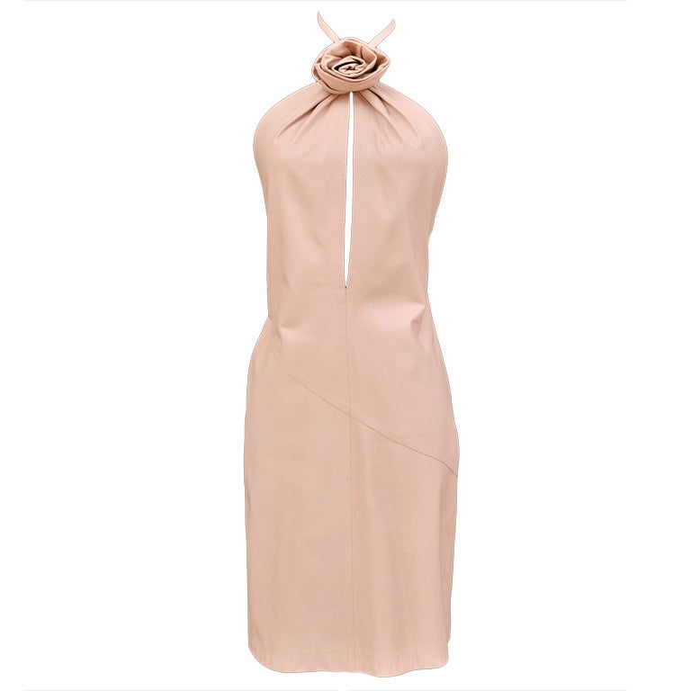 TOM FORD for GUCCI NUDE LEATHER DRESS 38