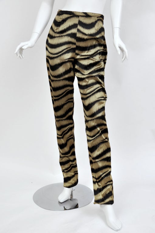 VALENTINO tiger print silk coat and pants 4