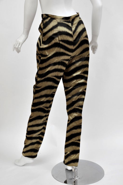 VALENTINO tiger print silk coat and pants 5