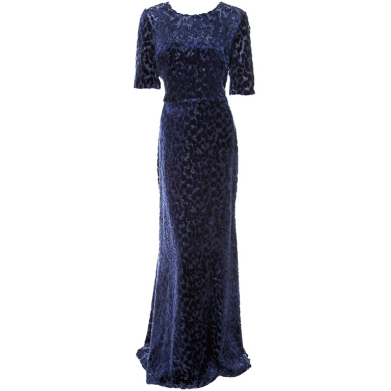 JASON WU BLUE DEVORE VELVET GOWN **Best Golden Globes 2012 dress