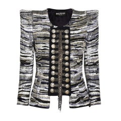 BALMAIN Sequin-embellished military jacket