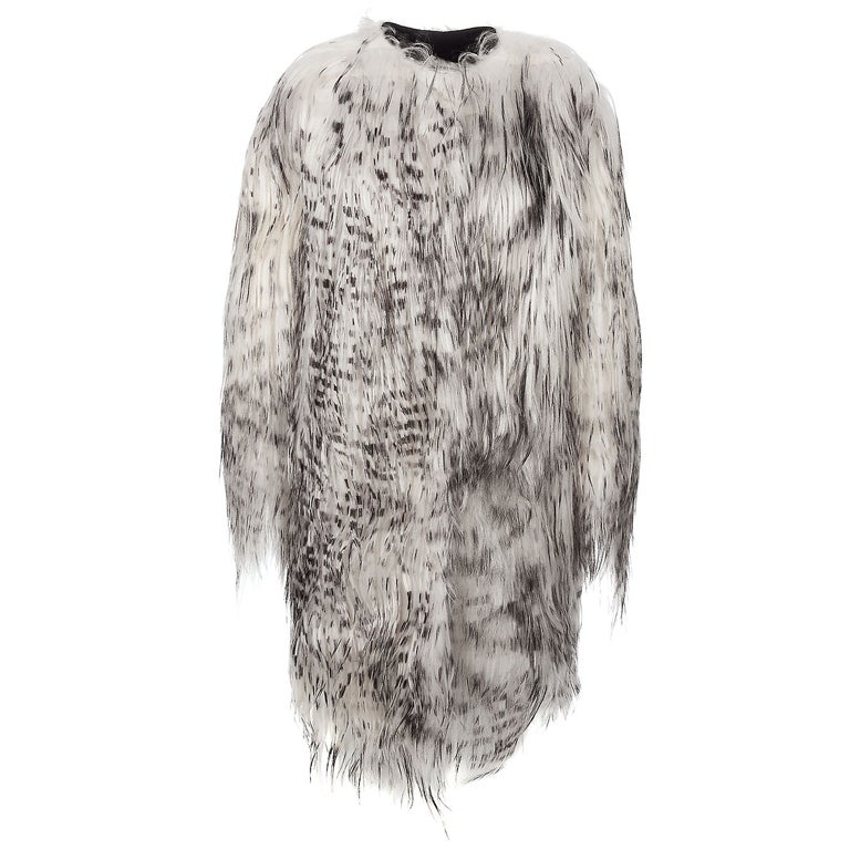 LANVIN GOAT FUR BICOLORED COAT at 1stdibs