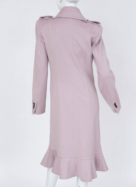 Tom Ford for Yves Saint Laurent Hot Pink-Lined Dusty Rose Coat 1