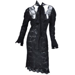 Tom Ford for Yves Saint Laurent Black Lace Dress