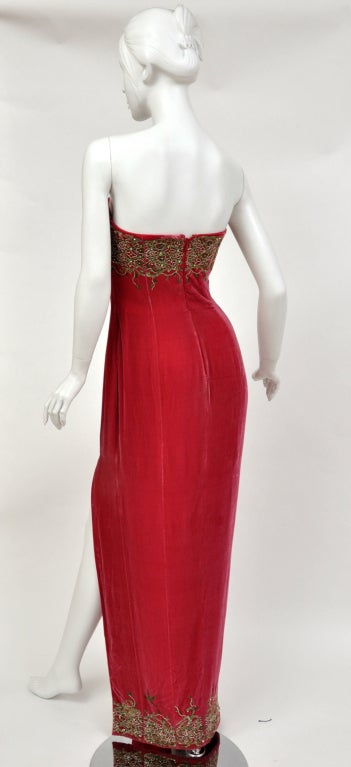 velvet red gown
