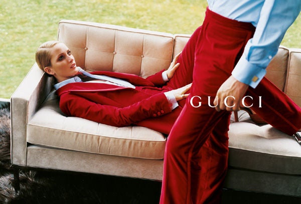 A/W 1996 Vintage Tom Ford for Gucci Iconic Red Velvet Tuxedo Suit 2